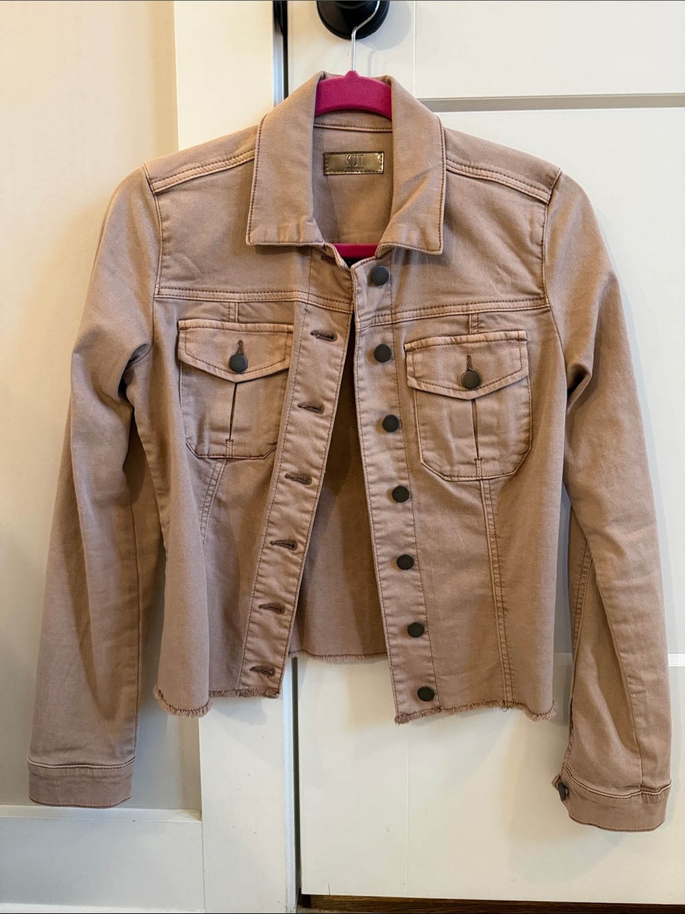 Kut from the Kloth Dusty Pink-Taupe Denim Jacket